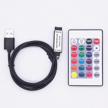 DC 5V USB LED RGB Controller Mini 3Keys Dimmer 24Key 44key IR Remoter 17Keys RF Wireless Remoter Control for USB RGB LED Strip