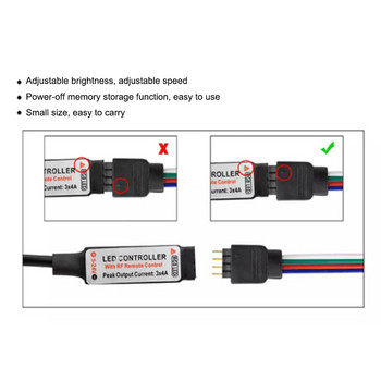 DC 5V USB LED RGB контролер Mini 3Keys Dimmer 24Key 44key IR Remoter 17Keys RF безжично дистанционно управление за USB RGB LED лента