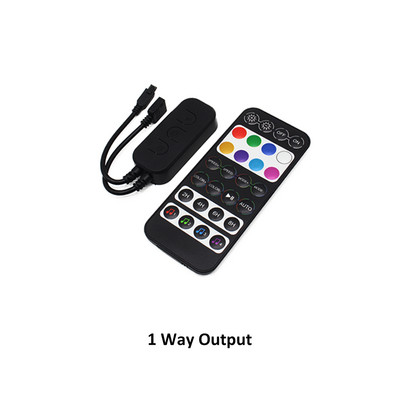 Ελεγκτής RGB Bluetooth 12V DC 5V 28Κλειδιά RGB Ελεγκτής ήχου Muisc RF IR Τηλεχειριστήριο Dimmer 24V Wireless για LED strip Light