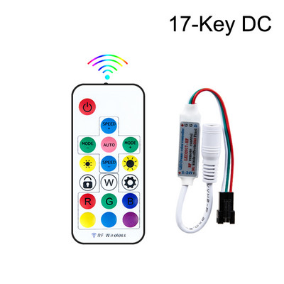 RF diaľkové ovládanie 14-klávesové 17-klávesové 21-klávesové mini 3-klávesové bezdrôtové diaľkové RGB ovládač USB DC 5V-24V pre LED pásy WS2812 WS2811 1903