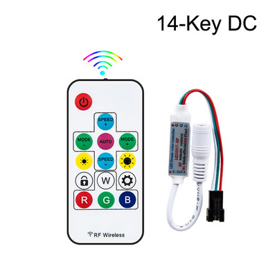RF diaľkové ovládanie 14-klávesové 17-klávesové 21-klávesové mini 3-klávesové bezdrôtové diaľkové RGB ovládač USB DC 5V-24V pre LED pásy WS2812 WS2811 1903