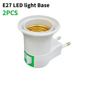 2 buc. lumină LED E27 Baza priză UE Alimentare AC 220V Suport Adaptor Convertor Buton ON/OFF Comutator pentru bec