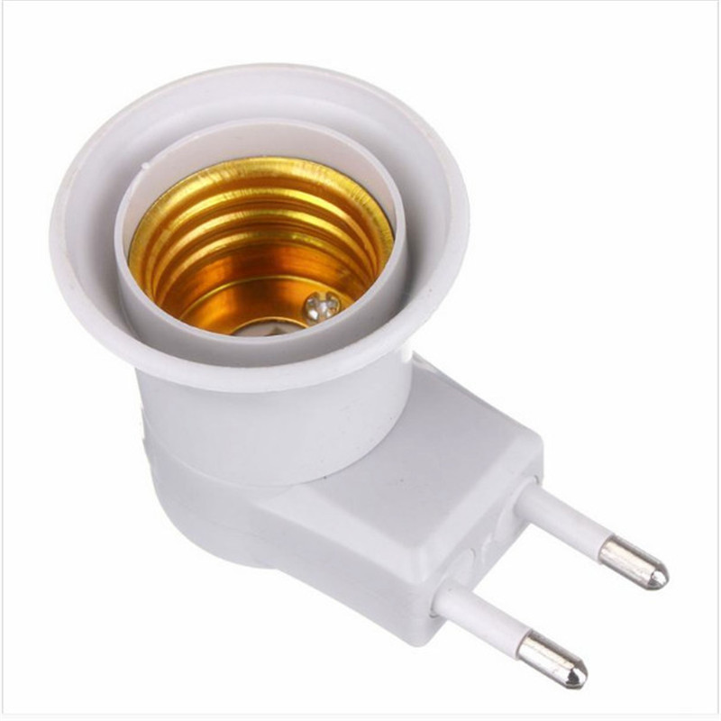 2 buc. lumină LED E27 Baza priză UE Alimentare AC 220V Suport Adaptor Convertor Buton ON/OFF Comutator pentru bec