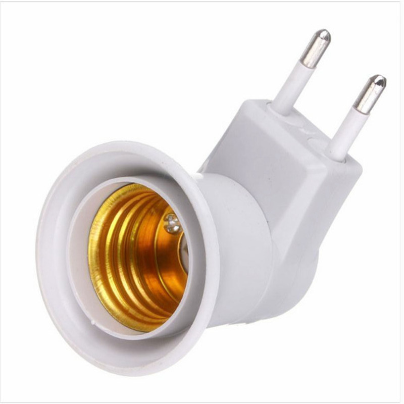 2 buc. lumină LED E27 Baza priză UE Alimentare AC 220V Suport Adaptor Convertor Buton ON/OFF Comutator pentru bec