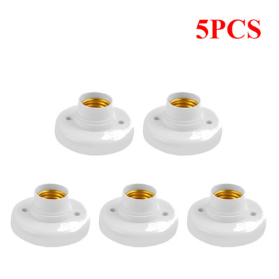 1-5 vnt. E27 lempos laikiklis sraigtinis dangtelis lizdas baltas lubinis apšvietimas Daugiafunkcinis lempos lemputės tvirtinimo pagrindo stovas lemputės laikiklis