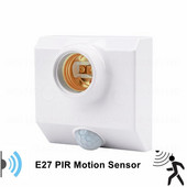 Comutator de lumină cu senzor de mișcare E27 100-240V Detector de mișcare Suport lampă de bază E27 cu control luminii Comutator inteligent Adaptor priză bec