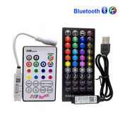 RGB LED-ribakontroller 5050 3528 RGB LED-riba Bluetoothi muusikakontrolleri jaoks koos 23-klahvilise 40-klahvilise IR-kaugjuhtimispuldi nutika rakenduse kontrolleriga