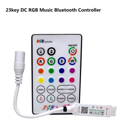 RGB LED-ribakontroller 5050 3528 RGB LED-riba Bluetoothi muusikakontrolleri jaoks koos 23-klahvilise 40-klahvilise IR-kaugjuhtimispuldi nutika rakenduse kontrolleriga
