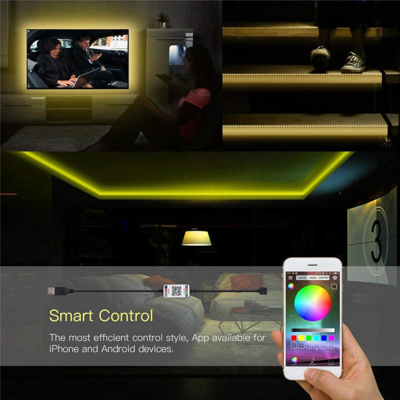2X telecomandă fără fir Bluetooth LED Dimmer DC5-24V Control conexiune la aplicația telefonului pentru comutator temporizator pentru bandă de lumină RGB