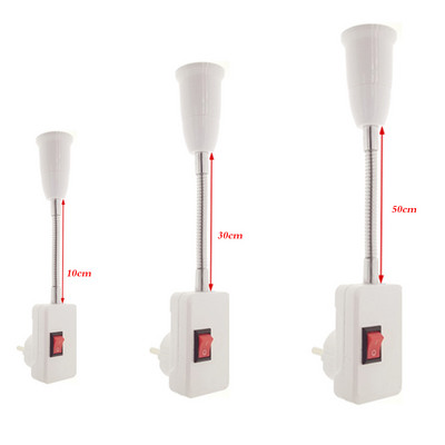 E27 Ευέλικτης επέκτασης μετατροπέας LED Λάμπα φωτός Προέκταση προσαρμογέα Υποδοχή επιτοίχιας υποδοχή Λαμπτήρα βάσης Βιδωτή υποδοχή πρίζα ΕΕ