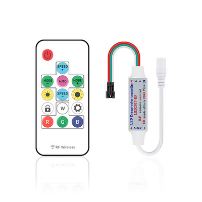 14-klahvi 21-klahviga RGB-kontroller USB-juhtmevaba RF-kaugjuhtimispult, WS2811 jaoks WS2812B valgusriba RGBW RGBWW LED-i hämardamine DC5-24V