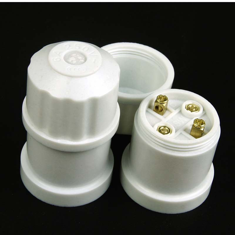 Lizdas E27 250V 6A lempos pagrindai, naudojami visame pasaulyje besisukantys pakabinami šviesa sustorinti ABS korpuso LED dangteliai elektros lemputėms vario dangtelio jungtis