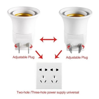 1PC Hot Sell Πρακτική πρίζα φωτός LED E27 σε μετατροπέα προσαρμογέα υποδοχής ΕΕ ON/OFF για λάμπα λαμπτήρα