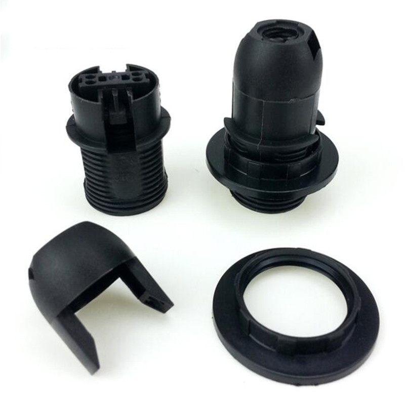 Mini șurub E14 M10 Bec Suport bază lampă Soclu cu pandantiv Abajur Guler 220V 110V Negru/Alb