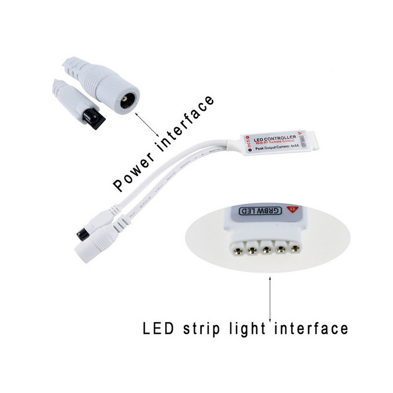 Λωρίδα LED IR 40 κλειδί rgbw τηλεχειριστήριο 4 καναλιών 5 ακίδων led ελεγκτής λωρίδα φως rf led ασύρματο dimmer