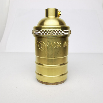 Vara lampas turētājs ar uzrakstu Poga vai ķēdes slēdzis un vītņots skrūves abažūra gredzena uzstādītājs DIY apgaismojuma pamatne