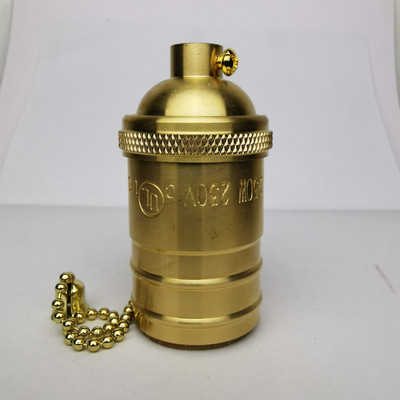 Vara lampas turētājs ar uzrakstu Poga vai ķēdes slēdzis un vītņots skrūves abažūra gredzena uzstādītājs DIY apgaismojuma pamatne