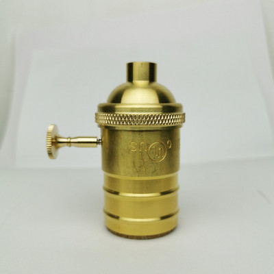 Vara lampas turētājs ar uzrakstu Poga vai ķēdes slēdzis un vītņots skrūves abažūra gredzena uzstādītājs DIY apgaismojuma pamatne