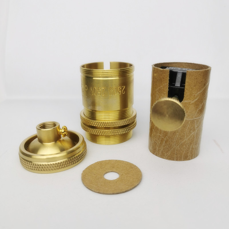 Vara lampas turētājs ar uzrakstu Poga vai ķēdes slēdzis un vītņots skrūves abažūra gredzena uzstādītājs DIY apgaismojuma pamatne