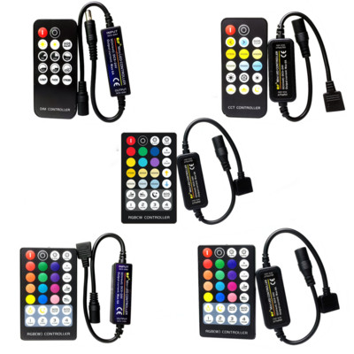 Mini Wireless RF Remote LED Strip Controller για DIM/CCT/RGB/RGBW/RGB+CCT 2Pin/3Pin/4Pin/5Pin/6Pin LED Light Tape Dimmer 5-24V