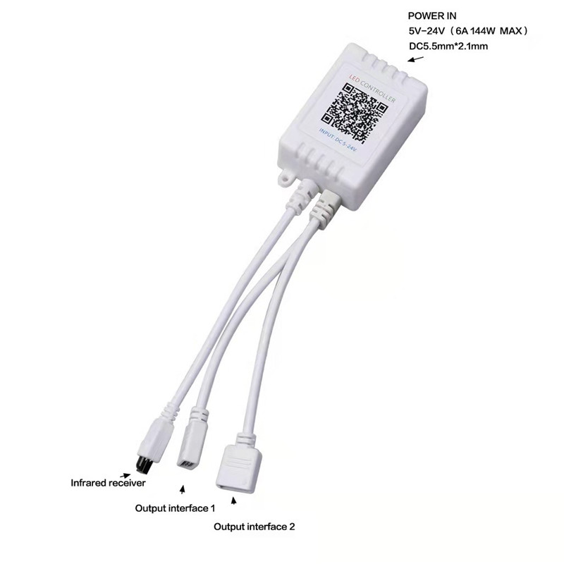 Led-riba tulede kontroller, kontroller RGB LED-riba valguse kontroller + infrapuna kaugjuhtimispult 24 klahvi