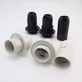 Balta juoda 220V 110V 2A varžtas E14 E27 M10 lizdo lemputės laikiklis "pasidaryk pats" Led šviesos lempos pagrindo dangtelis Maitinimo elektrinio gaubto keitiklis