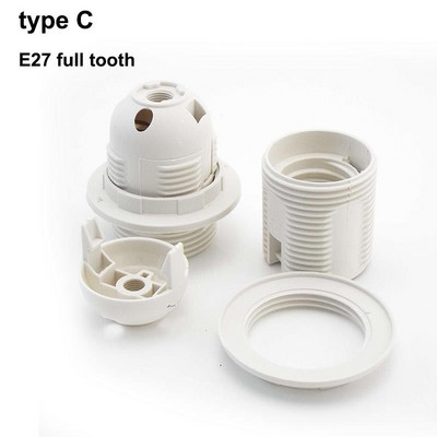 Balta juoda 220V 110V 2A varžtas E14 E27 M10 lizdo lemputės laikiklis "pasidaryk pats" Led šviesos lempos pagrindo dangtelis Maitinimo elektrinio gaubto keitiklis