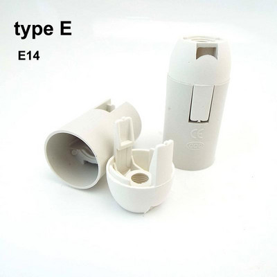 Balta juoda 220V 110V 2A varžtas E14 E27 M10 lizdo lemputės laikiklis "pasidaryk pats" Led šviesos lempos pagrindo dangtelis Maitinimo elektrinio gaubto keitiklis