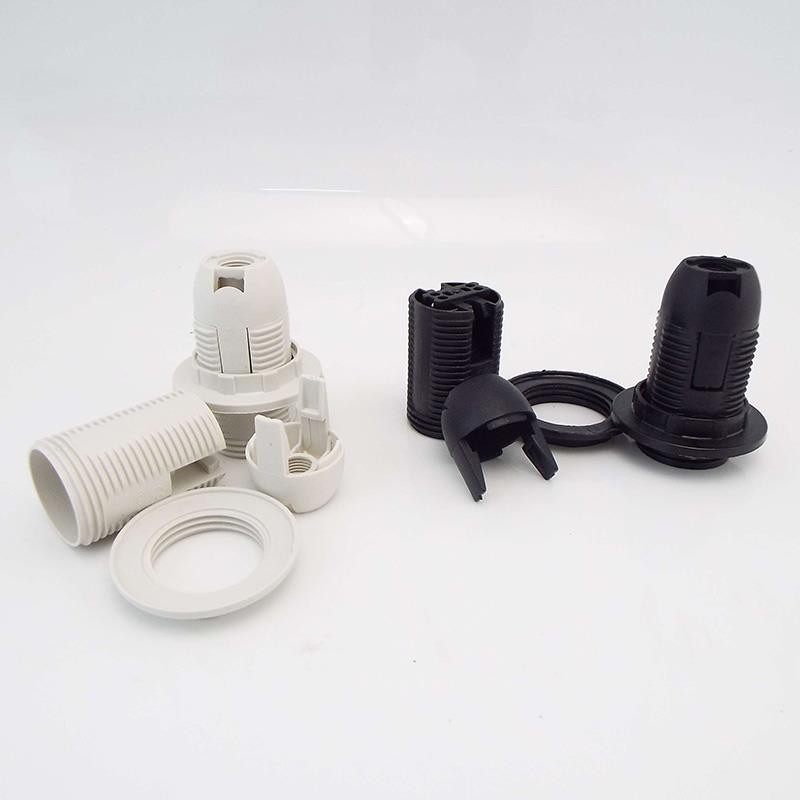 Balta juoda 220V 110V 2A varžtas E14 E27 M10 lizdo lemputės laikiklis "pasidaryk pats" Led šviesos lempos pagrindo dangtelis Maitinimo elektrinio gaubto keitiklis