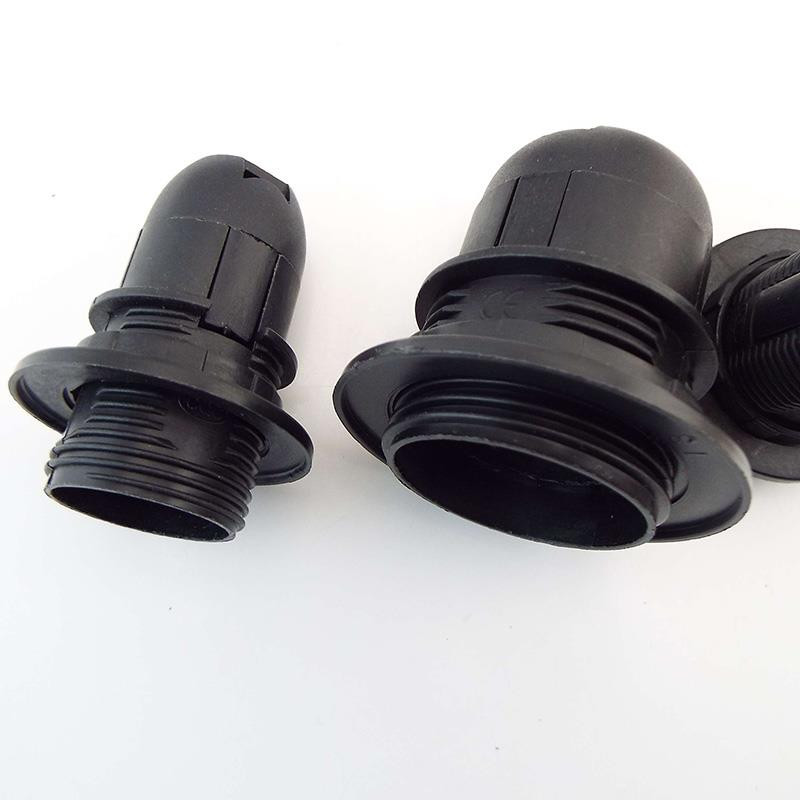 Balta juoda 220V 110V 2A varžtas E14 E27 M10 lizdo lemputės laikiklis "pasidaryk pats" Led šviesos lempos pagrindo dangtelis Maitinimo elektrinio gaubto keitiklis