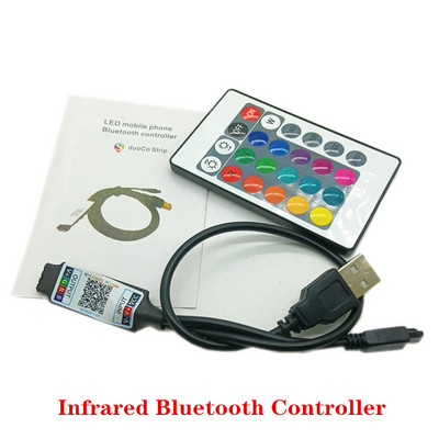 Mini LED Bluetooth RGB Light Controller Wireless Smart Phone Control DC 5-24V 6A For RGB 3528 5050 Strip