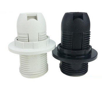 10 ΤΕΜ Λευκό Μαύρο 2Α Πλήρης οδοντωτή βίδα E14 Στήριγμα λάμπας εξοικονόμησης ενέργειας Πολυέλαιος Led Bulb Head Socket Fitting Vintage Light Base