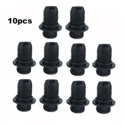 10 vnt. baltas juodas 2A pilnas danties varžtas E14 lempos laikiklis energiją taupantis liustra Led lemputės galvutės lizdas, tinkantis vintage šviesos pagrindui