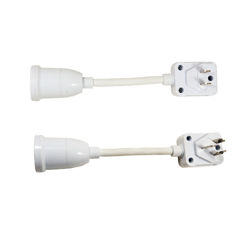 Adaptor priză la priză, priză de lumină cu priză, conversie priză în soclu pentru bec, priză cu 2/3 fire la bază cu șurub E27