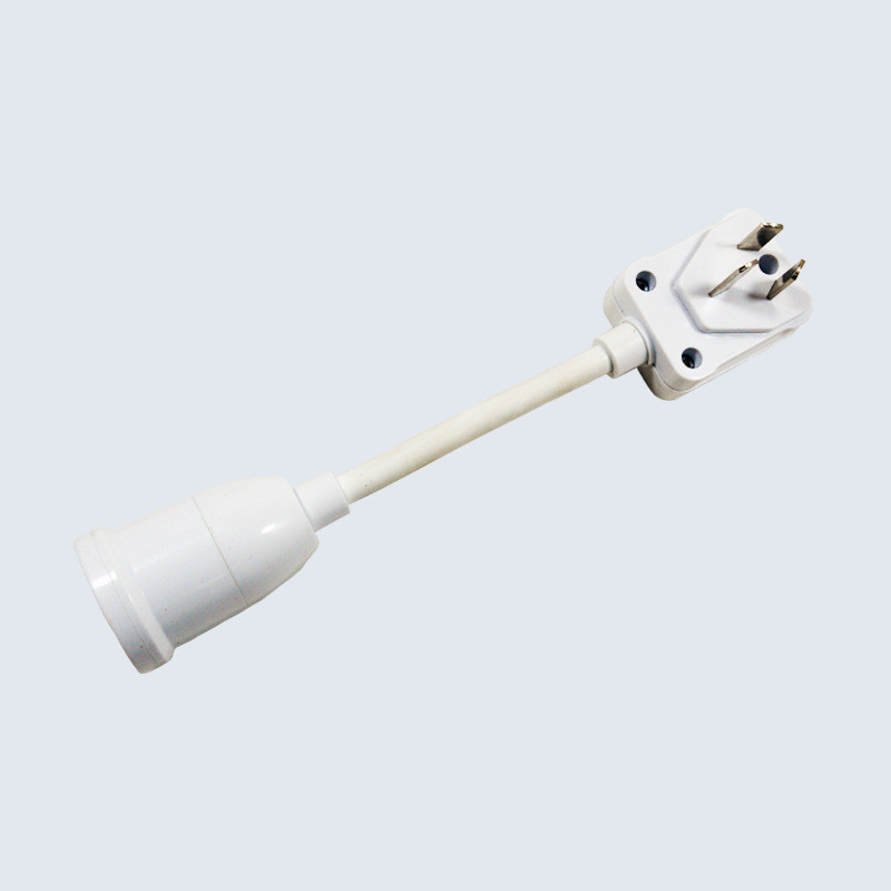 Adaptor priză la priză, priză de lumină cu priză, conversie priză în soclu pentru bec, priză cu 2/3 fire la bază cu șurub E27