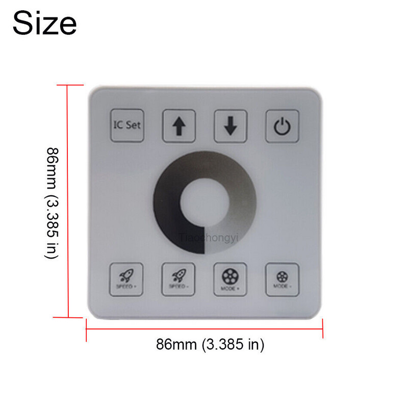 8 taustiņu skārienpaneļa LED kontrolleris DC5-24V WS2812B WS2811 vienkrāsains CCT RGB tekošā ūdenī plūstošs zirgu skriešanās sacīkšu LED sloksne