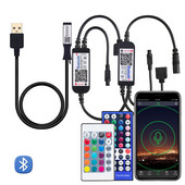 5-24 V Smart LED RGB RGBW Bluetoothi kontroller USB 24 40 võtmega IR kaugjuhtimispult 3528 5050 valgusribaga mitmevärvilise vahetatava teleri taustvalgustusega
