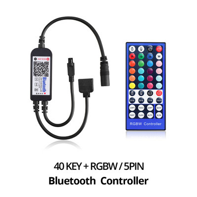 5-24 V Smart LED RGB RGBW Bluetoothi kontroller USB 24 40 võtmega IR kaugjuhtimispult 3528 5050 valgusribaga mitmevärvilise vahetatava teleri taustvalgustusega