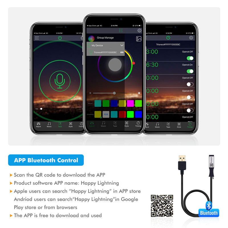 5-24 V Smart LED RGB RGBW Bluetoothi kontroller USB 24 40 võtmega IR kaugjuhtimispult 3528 5050 valgusribaga mitmevärvilise vahetatava teleri taustvalgustusega