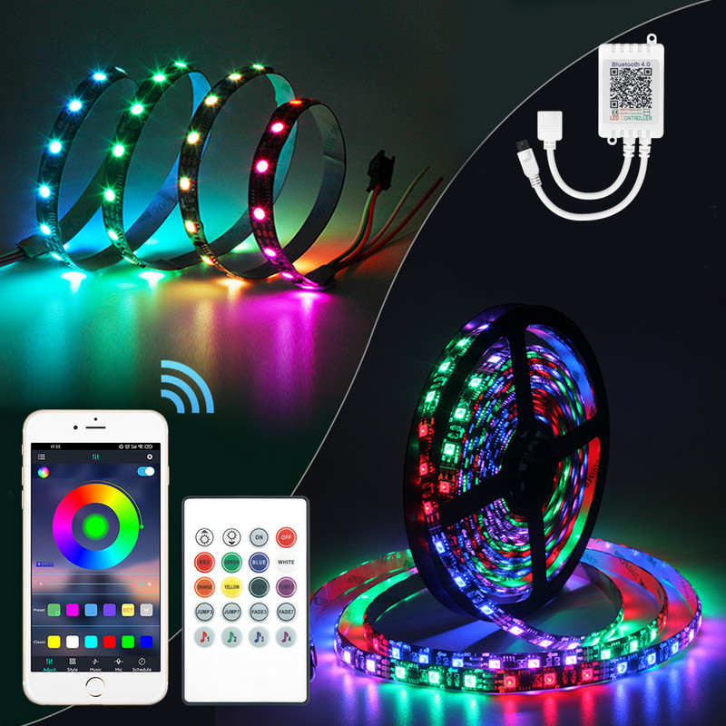 DC5-24V mini Bluetooth muusikakontroller IR kaugjuhtimispult 20 klahviga muusika heliandur Juhtmeta RGB kontroller valgusribade jaoks