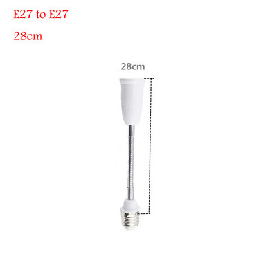 E27 LED lemputės pagrindas E27–E27 lizdas Lankstus prailginimo šviesos laikiklis Keitikliai Lempos adapteris EU JAV 18cm/28cm/38cm/48cm/58cm