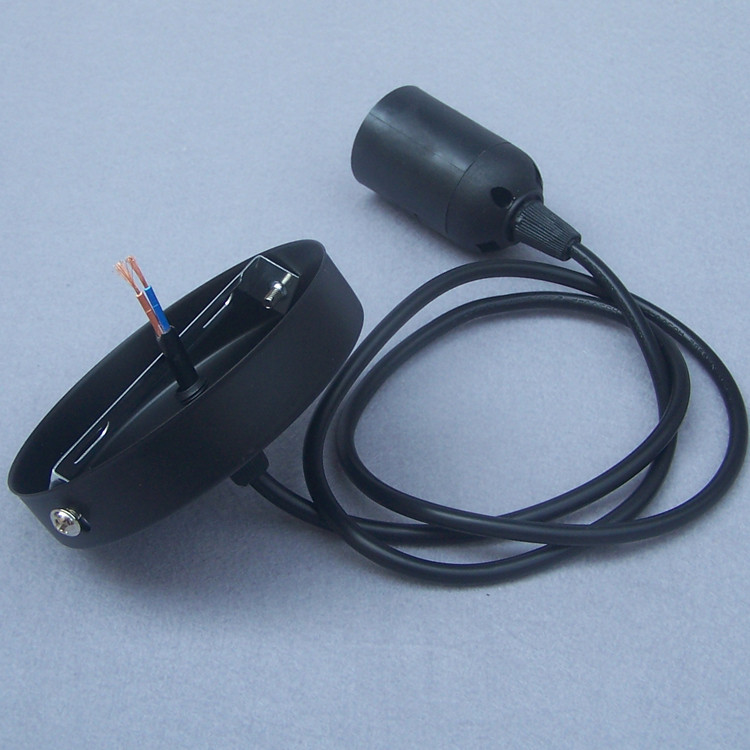 Ροζ κουβούκλιο οροφής βάσης με σετ καλωδίου καλωδίου Πλαστική E27 Υποδοχή φωτιστικού Μαύρο Λευκό Για Μοντέρνο φωτιστικό LED DIY IQ