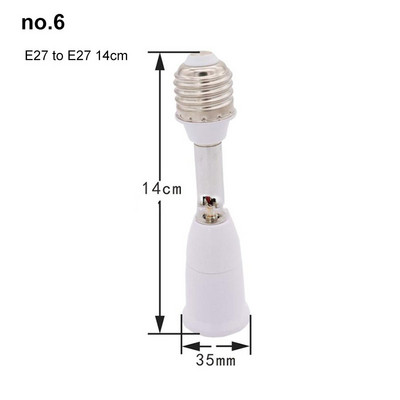 65mm 95mm 14cm Ευέλικτη λάμπα AC E27 σε 2 E27 Βάση βύσμα τροφοδοσίας Μετατροπέας LED Προέκταση λυχνίας LED Προσαρμογέας E27-E27