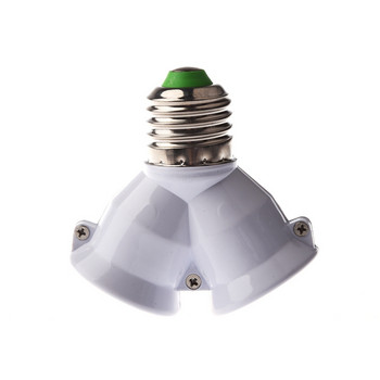 3X E27 1 до 2 E27 LED лампа Адаптер за крушка Конвертор Сплит сплитер База Цокъл