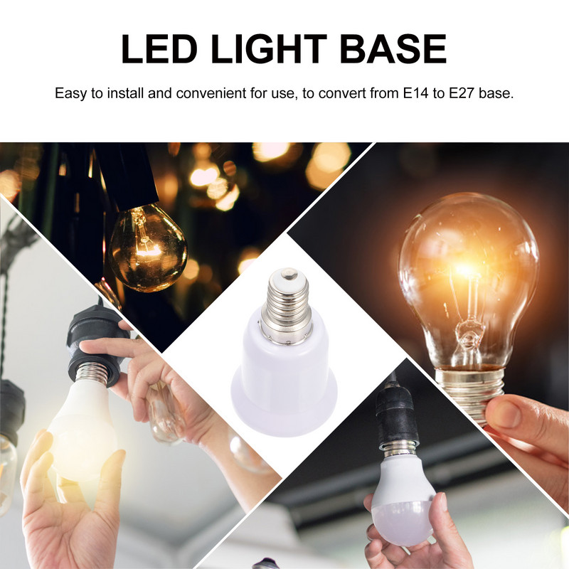 7 tk Convert lambipea lühter pirnid adapteri muunduri tarvikud valgusti hoidja plastikust muundurid E14 E27 LED alus