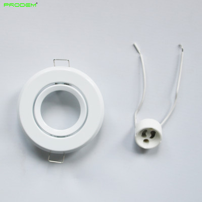 2 PACK DIY rinkiniai Kvadratinis rėmas GU10 taškinio apšvietimo atraminiam stovui Metalinis LED prožektorių laikiklis Apvalus skersmuo 50 mm kraštas lempos puodeliui.