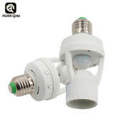 100-240 V lizdo E27 keitiklis su PIR judesio jutikliu ampule LED E27 lempos pagrindo intelektualiosios lemputės jungiklis