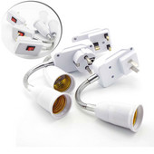 Paindlik lambipirni adapter valguse aluste hoidik konverter sisse/välja lüliti muundur E27 pistikupesa 20cm EU/US/UK pistik AC 110-220V