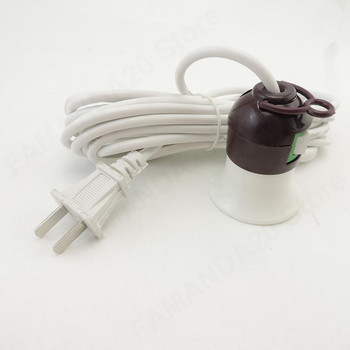 2.4M 4M AC E27 Захранващ кабел Кабел за led лампа Основи на крушката US щепсел с превключвател за висулка Държач за гнездо за окачване M20