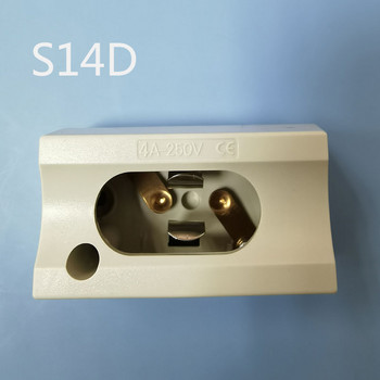 S14S S14D LED крушка гнездо за стенна лампа Основа Огледало Държач за светлина Електрическа лампа Държач за тръба Адаптер щепсел AC110V 220V P1